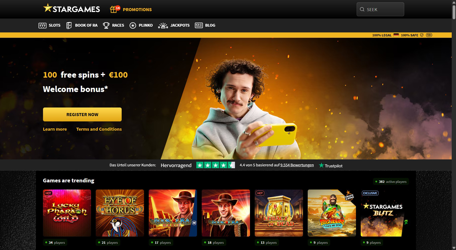 1. StarGames – Beste Cashlib Casino-Auswahl